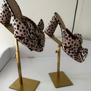 Gianni Bini Heart-Patterned Pink and Black Heels